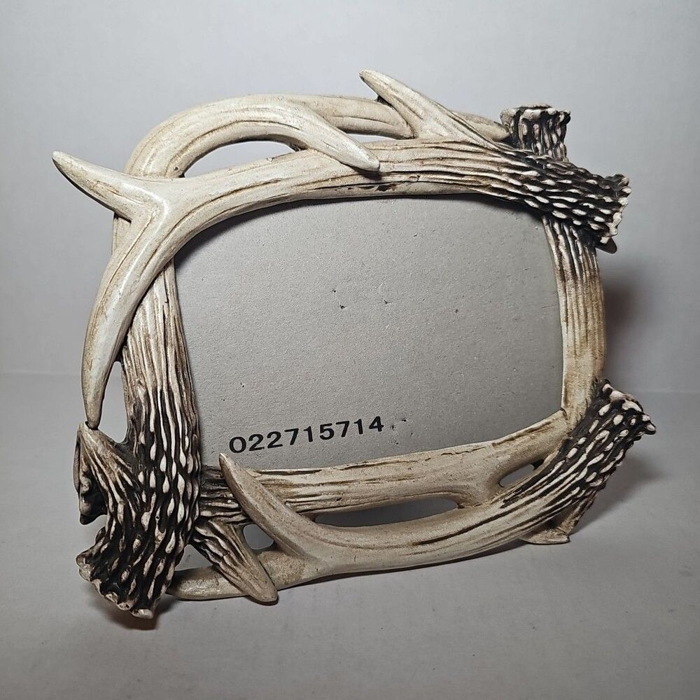 Faux Deer Antler Photo Frame 4x6 Picture Deer Hunting Home Decor Cabin Mancave